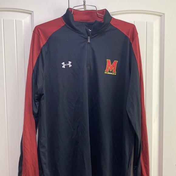 UA locker 1/4 zip custom pullover with Maryland logo on chest size large - Picture 1 of 2